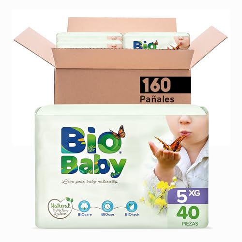 Pañales Bio Baby Talla 5 Extra Grande Unisex, 4 bolsas x 34 piezas