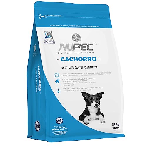 Nupec Comida para Perros, Cachorro, Sabor a Carne, 15 kg (El empaque Puede Variar)