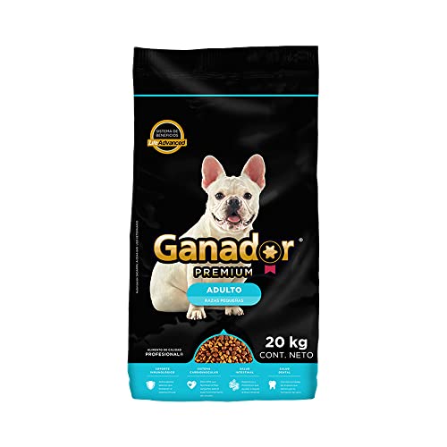 Ganador Premium Adulto 20 kg, Razas Pequeñas, Negro. El empaque puede variar