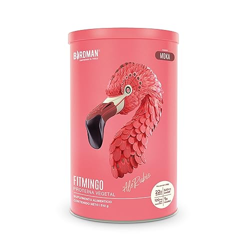 Birdman Fitmingo: Proteína Vegana con Fit, Beauty y Balance Blends. Con Ácido Hialurónico, Inositol, Potenciadores de Colágeno, Vitamina C, Vitamina D3, Zinc, Enzimas Digestivas y Svetol. Sabor Moka 510g