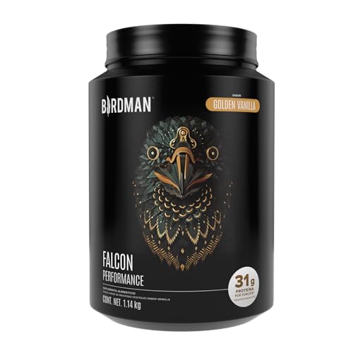 Birdman Falcon Performance Proteina Premium Alto Rendimiento En Polvo, 30gr proteina y 3gr Creatina por porción, Sin Inflamacion, Sin Acne, Sabor Golden Vanilla | 30 servicios | 1.14kg