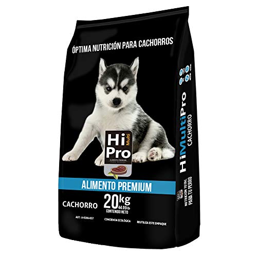 HI MULTI PRO Alimento Premium Cachorro 20 Kilos, 100% Balance Nutricional. con probióticos, Calcio y Proteínas de Alto Valor biológico