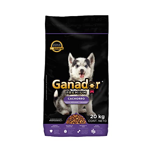 Ganador Premium Cachorro 20 kg, Razas Medianas y Grandes. El empaque puede variar