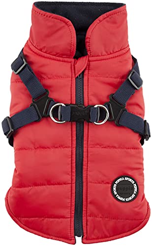 Puppia Authentic Mountaineer II - Chaleco de Invierno (Talla L), Color Rojo