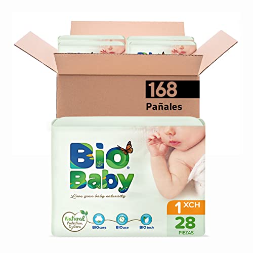 Bio Baby Pañal Talla 1 Pequeño 168 pañales