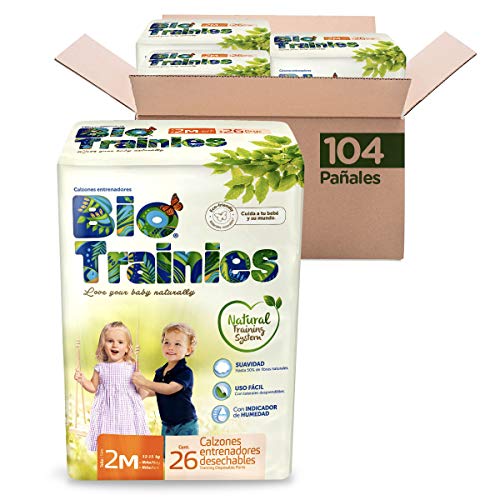 Bio Trainies Calzón Entrenador, Talla Mediana/2 Unisex, 104 Calzoncitos Desechables (4x26) (La imagen del empaque puede variar)